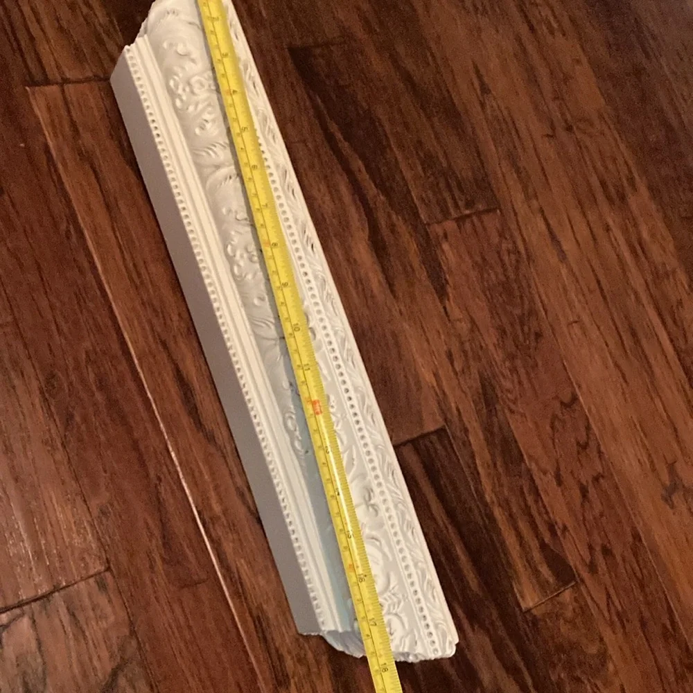 Decorative White Crown Molding Picture Ledge